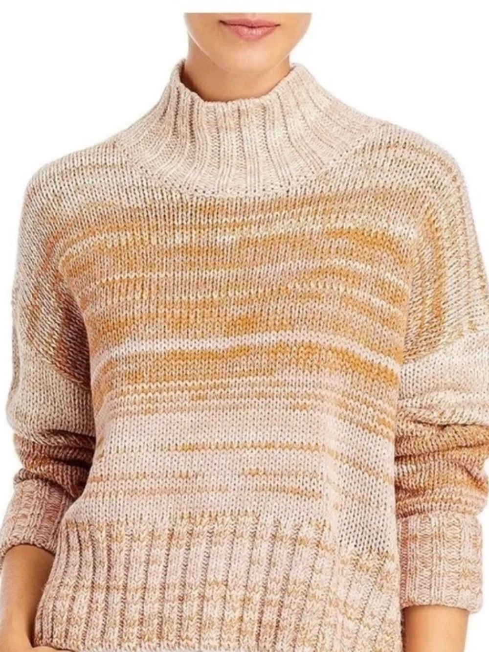 525 America Sweater Ombre Turtleneck Oversized Multicolor, Size Small